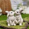 Easter-Decorations Kissing-Bunny-Decor Spring Figurines - Spring Decorations Kissing Rabbit Decor Resin Easter Gift Tabletop Ornament for Farmhouse or Basket Stuffer 4*2.5*3.5 inch Newman House Studio